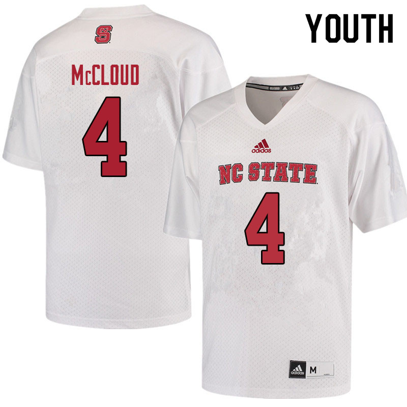 Youth #4 Nick McCloud NC State Wolfpack College Football Jerseys Sale-Red